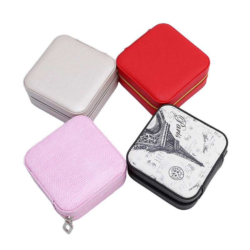 Мини Портативная шкатулка для путешествий с зеркалом косметический Органайзер