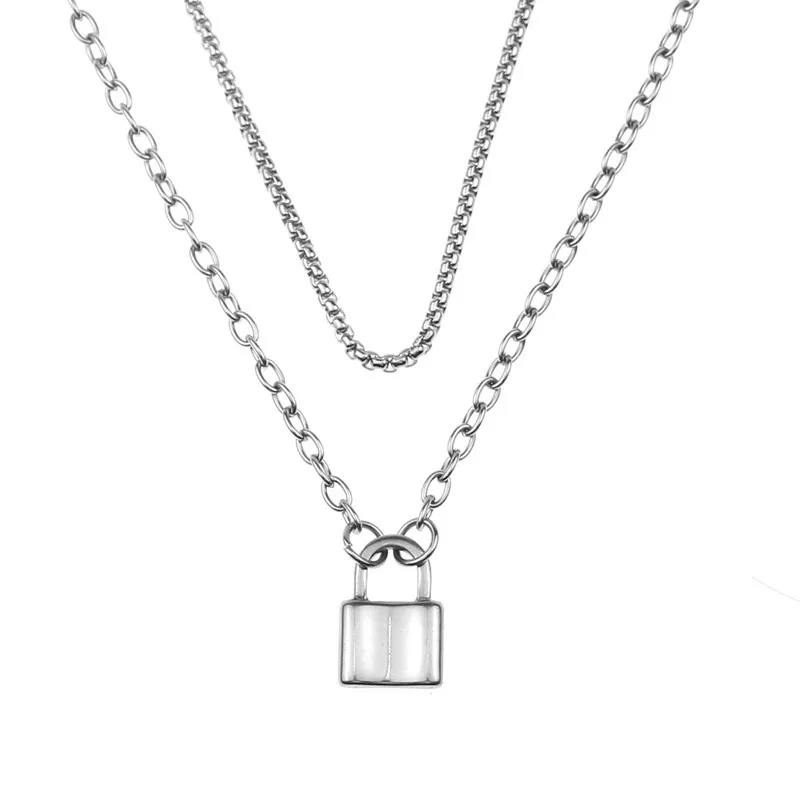 HebeDeer хип хоп ожерелье с многослойной цепью женские ожерелья бижутерия для