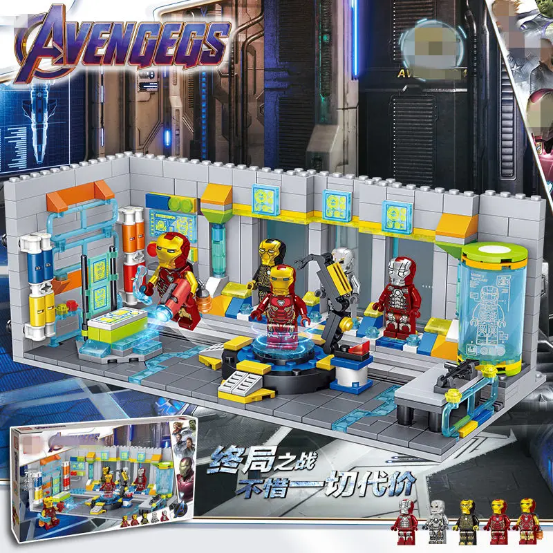 551 шт Мститель Железный человек машина Броня лаборатория Супер Герои