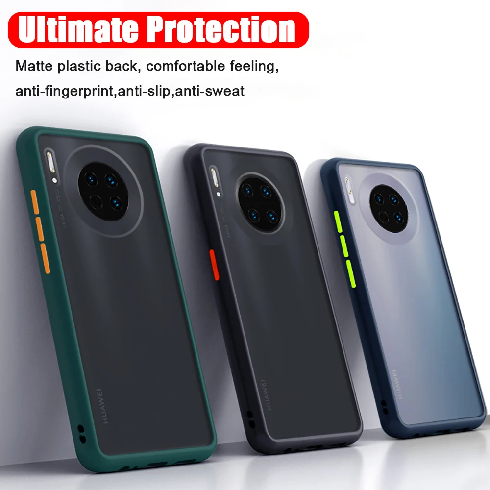 Гибридный матовый чехол для Huawei Mate 30 P30 Nova 6 SE противоударный Прочный бампер с