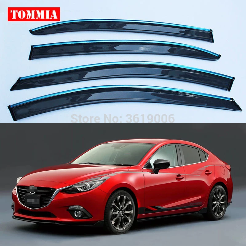 

Бренд tommia, новинка для Mazda 3 Axela, оконный козырек, защита от ветра и дождя, защитная крышка 4 шт./компл.