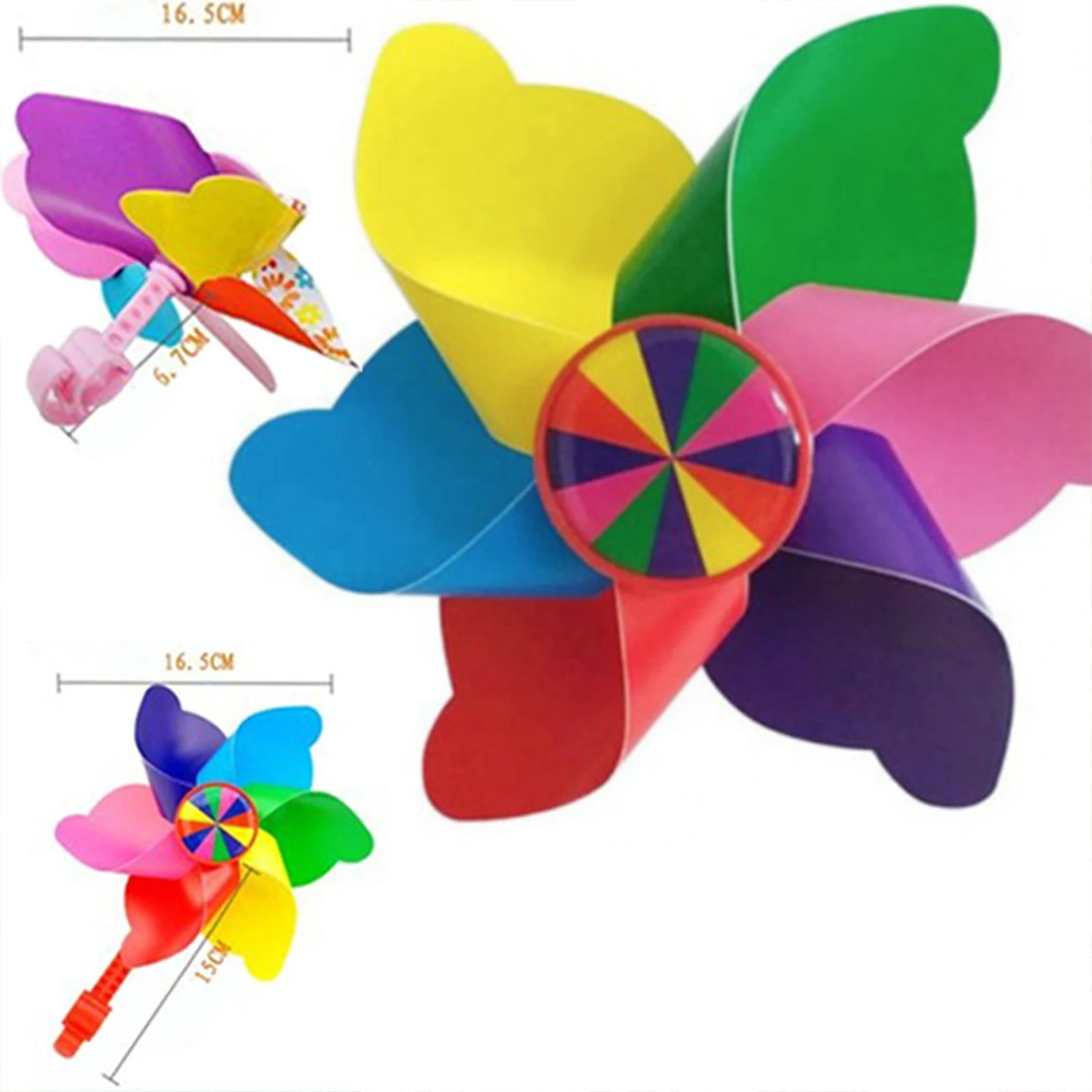 

Children Bicycle Windmill Cartoon Colorful Pinwheel Long Pole/ Short Pole Windmill Scooter Decorative Accessories