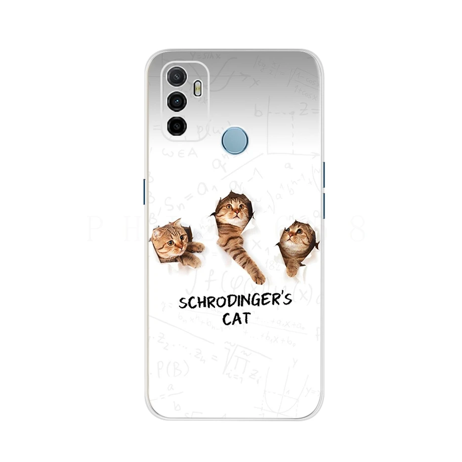 For Oppo A53 Case Cute Cat Painted Cover For Oppo A53 Phone Cases CPH2127 OppoA53 Full Coque Bumper 6.5'' Oppo A 53 Phone Fundas oppo cover