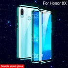 Роскошный Магнитный поглощающий чехол для Huawei Honor 8X 8x металлическая рамка двухсторонний стеклянный чехол Honor8 X защитный чехол для телефона