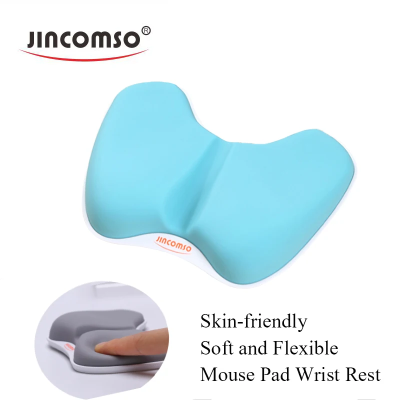 

SOVAWIN Wrist Rest Mouse Pad Gaming Silicon Gel 3D Support Mousepad Soft Memory Ergonomic Design Sliding Hand Pillow