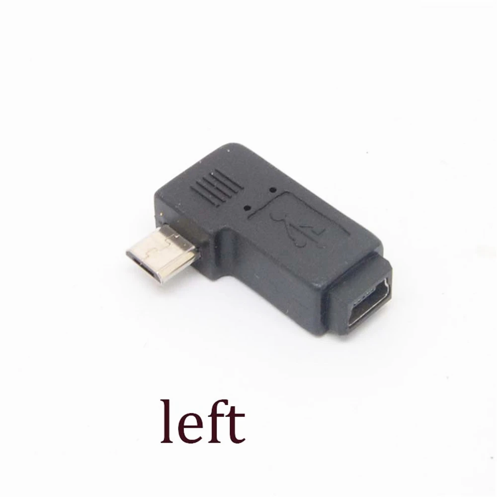 Адаптер Micro USB с прямым углом типа A B штекер для mini Женский Новый адаптер левым 90