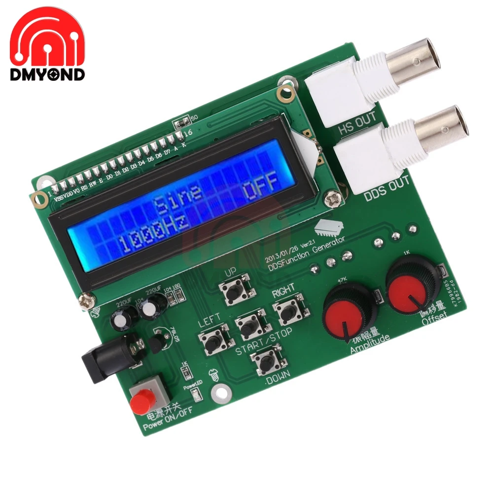 DC7-9V DDS функция генератора сигналов модуль частоты ECG квадратный пилообразный