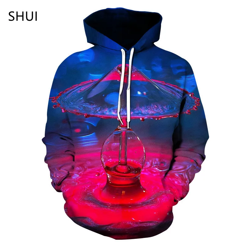

New Fashion 3D Spray Paint Splash Ink Printing Hooded Sweater Unisex Sweater Spring And Autumn Casual Hip-hop Hoodie Streetwear