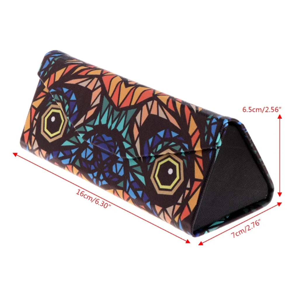 

New Style Triangle Foldable Glasses Case Portable Eyewear Cute Cartoon Animal Eyeglasses Box Colorful Glasses Protector Box