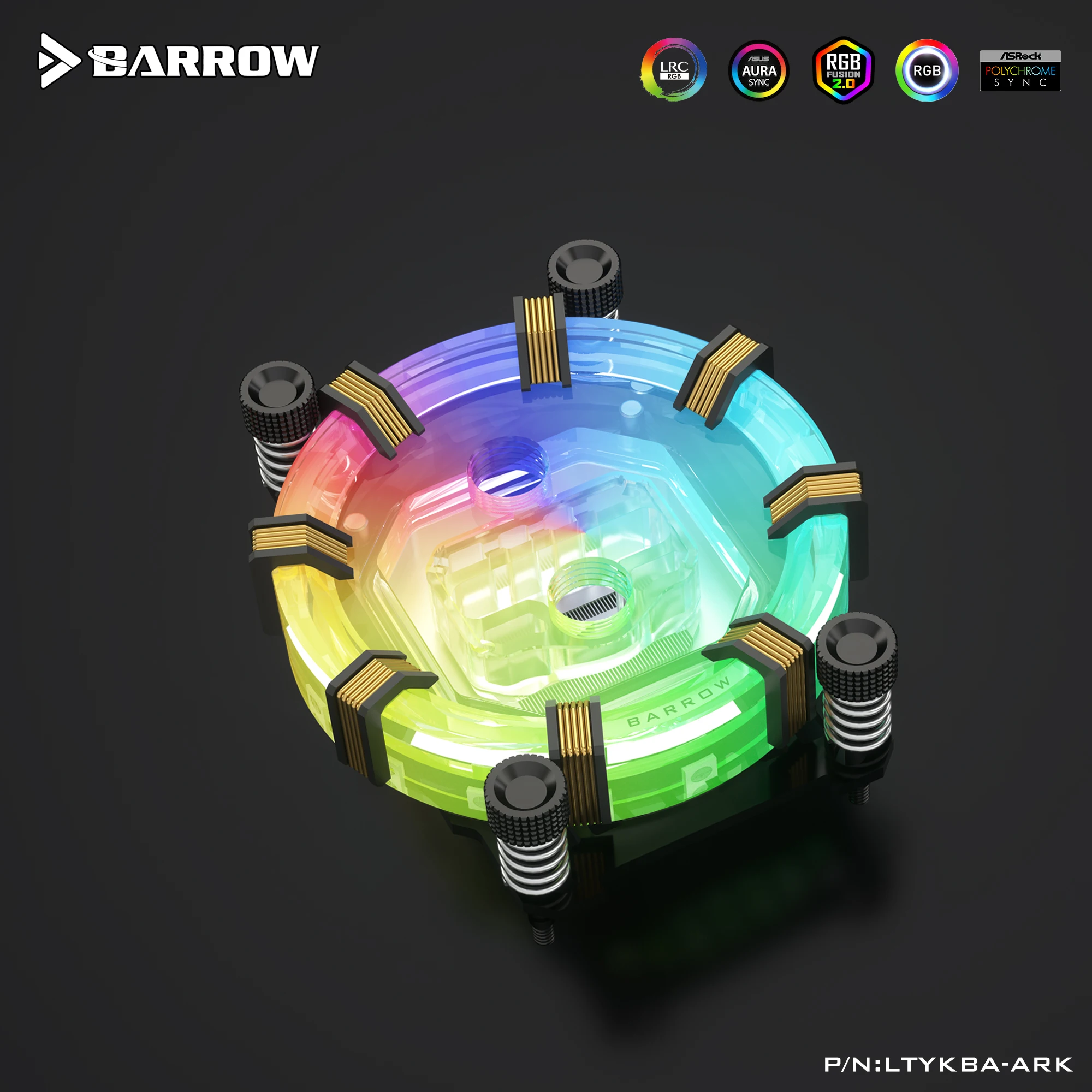 

Barrow CPU water cooler LTYKBA-ARK for AM4/AM3 RGB Aurora Limited Edition CPU water block 0.4MM microcutting micro waterway