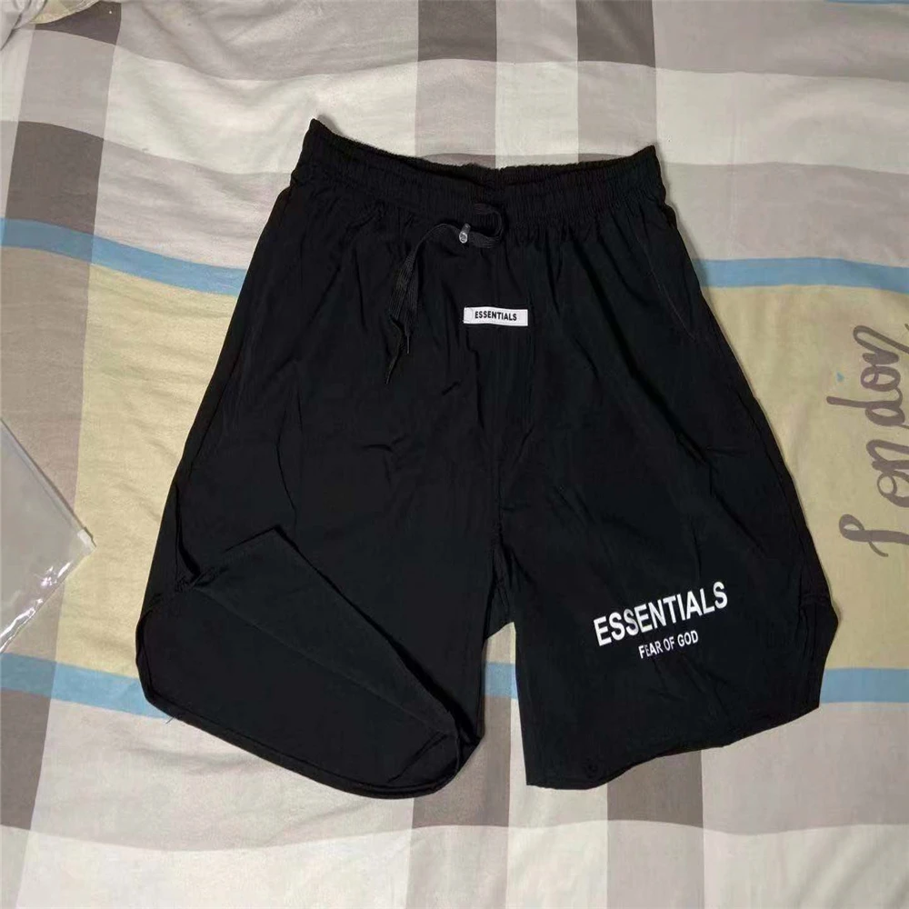 

Men Casual Breathable Quick Dry Pants Pockets Beach Solid Color Sport Shorts Polyester Hand Wash Regular with Pockets Breathable