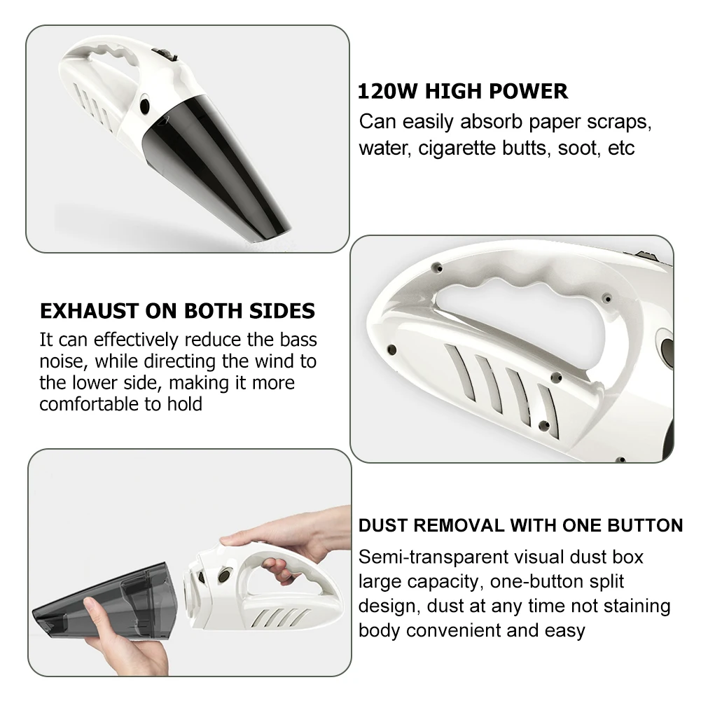 Пылесос Портативный циклонный со встроенной батареей 4500 Па | Дом и сад