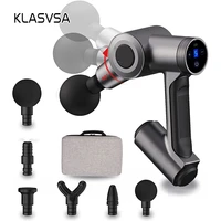 klasvsa muscle massage gun with adjustable arm fascia massager slimming pain relief 5 modes lcd touch screen massage relaxation