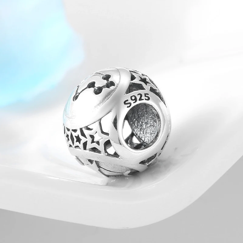 925 Sterling Silver round Sagittarius 12 Constellation zodiac Bead Fit Original European Charm Bracelet Jewelry making | Украшения и