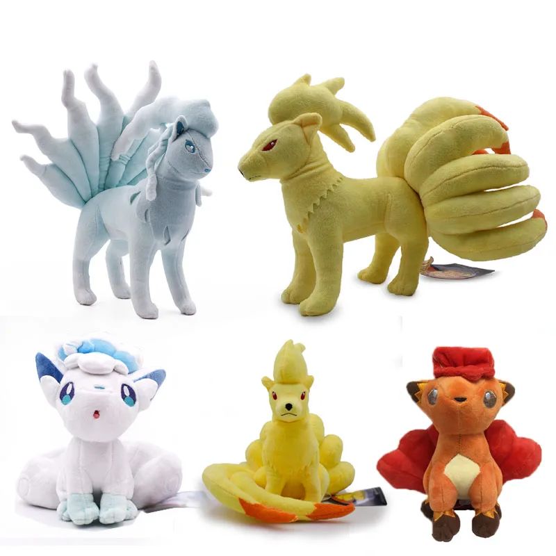17 25 см Плюшевые ледяные Alola Vulpix Ninetales хорошее качество милый аниме pet sfot кукла