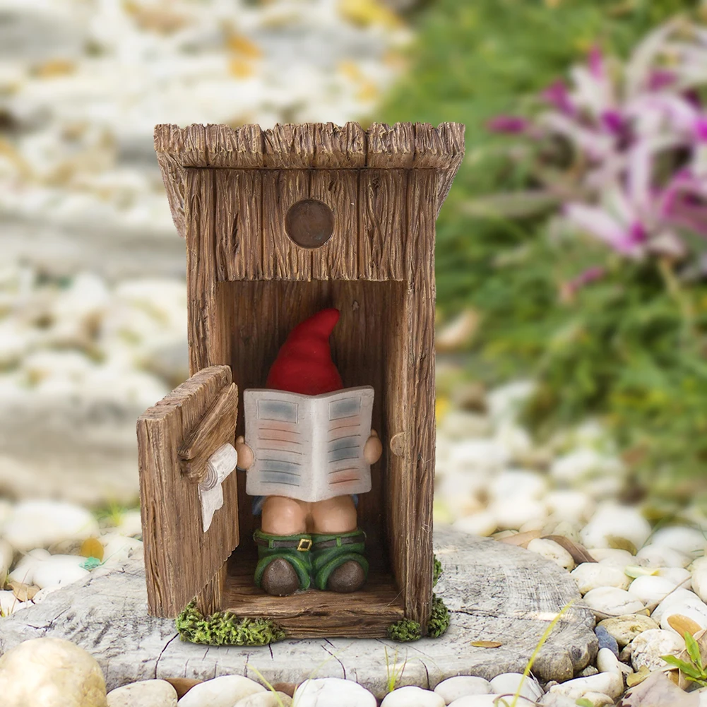 Полимерный гном забывает закрывающаяся дверь скульптура искусство статуи