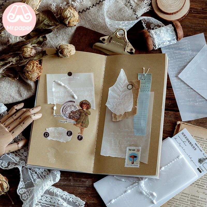 Mr paper 30 шт. прозрачные бумажные блокноты школьные и офисные принадлежности |