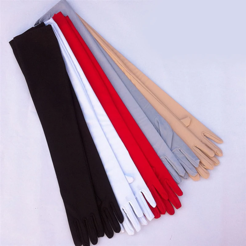 Женские солнцезащитные перчатки для вождения длинные вечевечерние выпускного