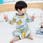 Детский кашемировый комплект нижнего белья, детская теплая утепленная Пижама на осень и зиму для маленьких мальчиков и девочек, симпатичная пижама из двух предметов