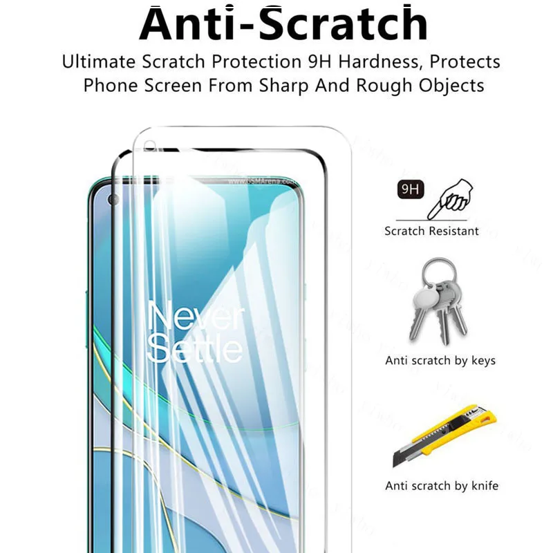 4in1 Protector Glass for Oneplus 8t Back Camera Lens Film One Plus 8t+ 5g 8tpro Nord  Screen Protective Safety Tempered Glas