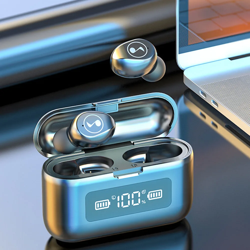 Bluetooth 5 0 наушники стерео беспроводные с микрофоном водонепроницаемая Спортивная