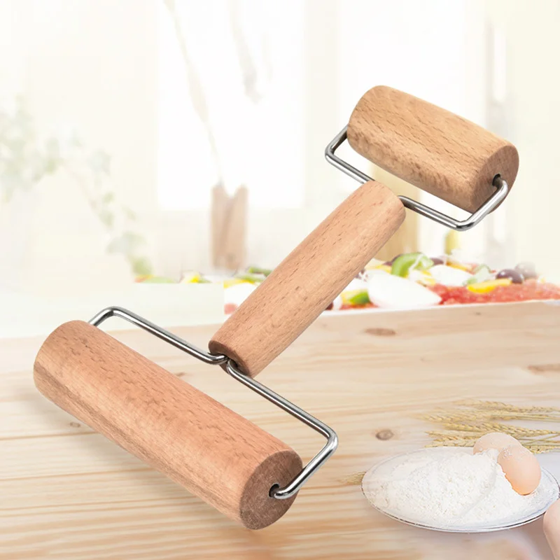 

3 Pcs Wooden Pastry Roller,Dough Rolling Pins Handheld Baking Tools for Pastry Pizza Tarts(H-Shape&T-Shape&L-Shape)