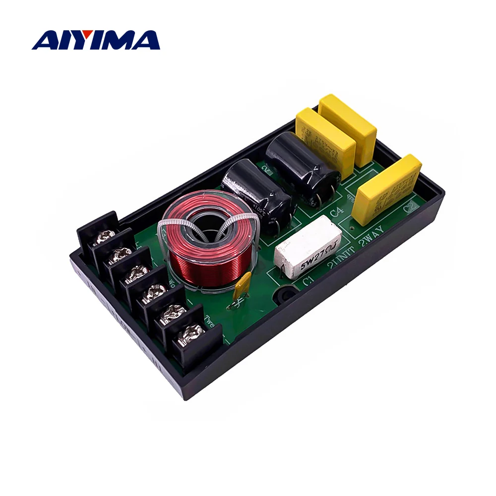 

AIYIMA 1Pcs 120W Car Speaker High And Low Frequency Divider Filter Crossover 2 Way HiFi Music Two Way Crossover Audio Board
