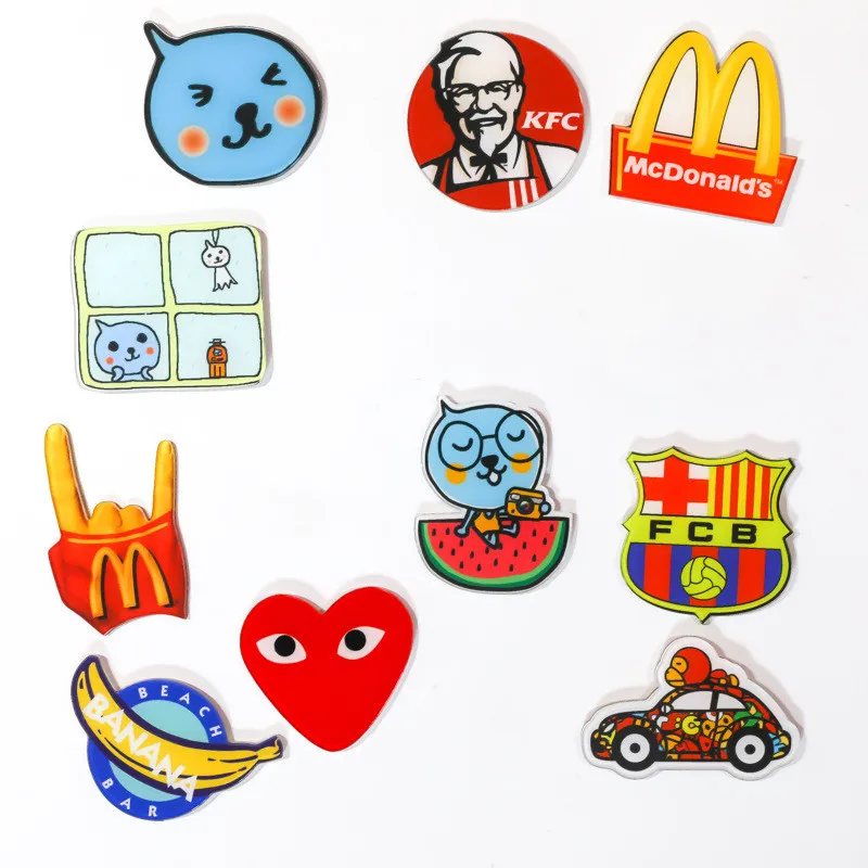 Милые Мультяшные акриловые магниты на холодильник наклейка для белой доски