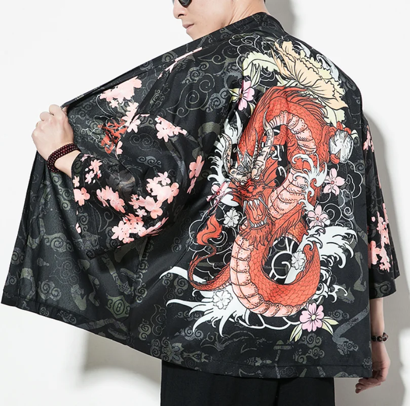 

Samurai Japanese Cosplay Kimono Haori Men Women Kimono Cardigan Traditional Japanese Clothing Asian Clothes Kimono