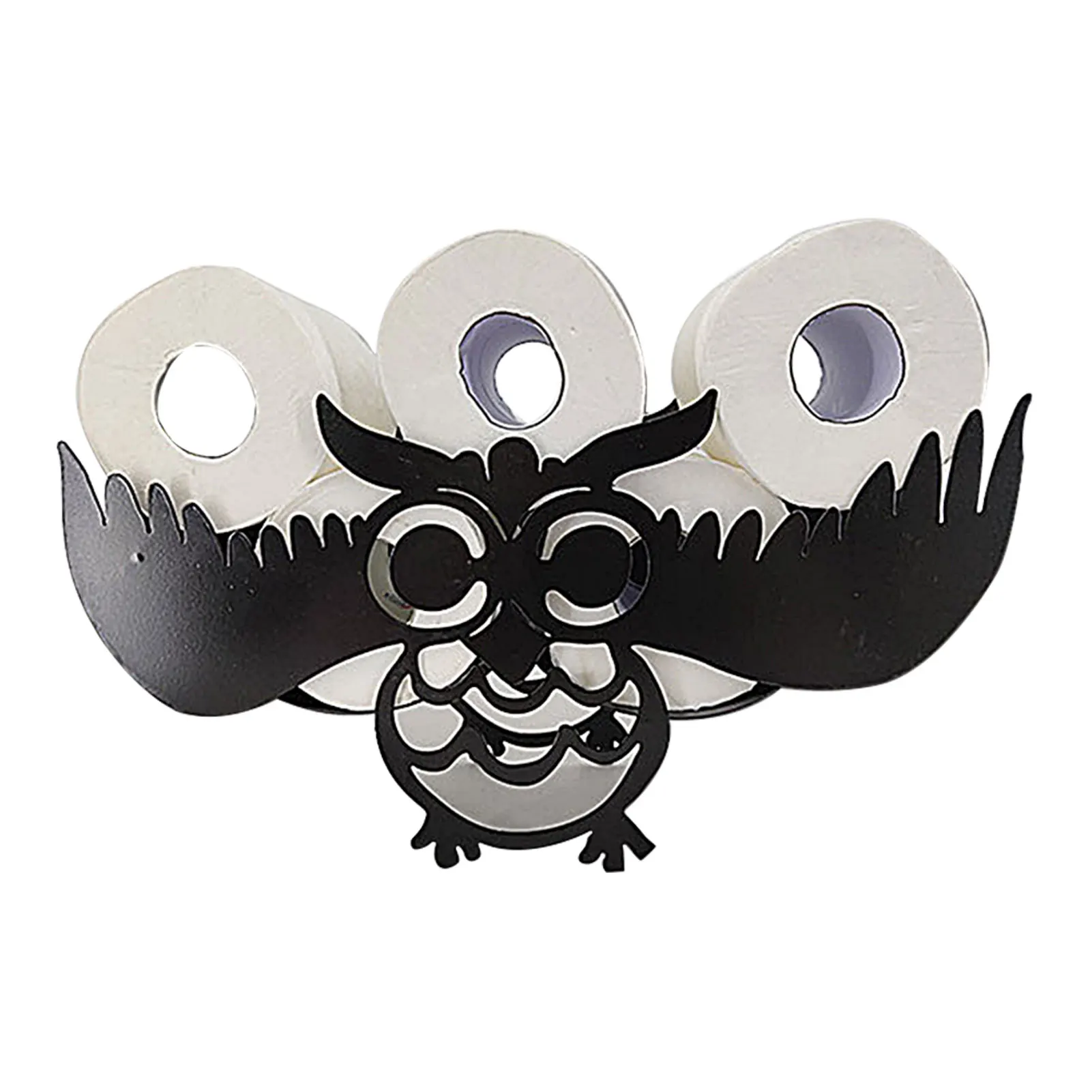 

Bathroom Animal Cute Wall Mounted Art Craft Owl Flamingo Storage Rack Toilet Paper Roll Holder Iron DIY Peacock Swan Crane Shape