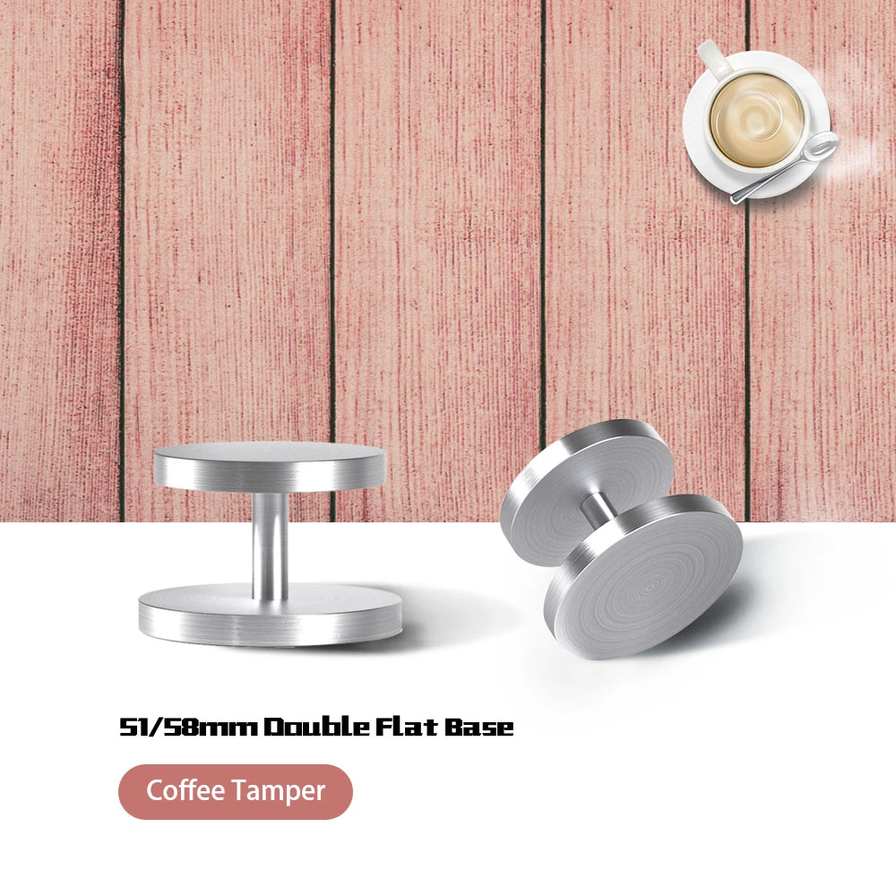 Алюминиевая кофейная машина с двойным основанием 51/58 мм пресс для кофе плоским