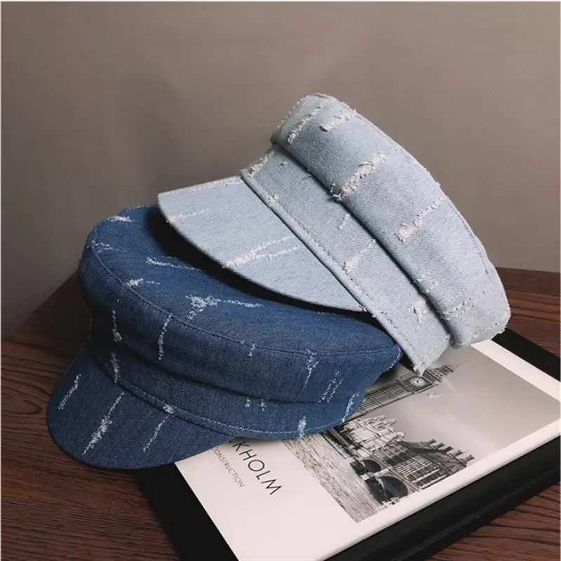 Новые Теплые осенние зимние женские головные уборы с плоским верхом модные