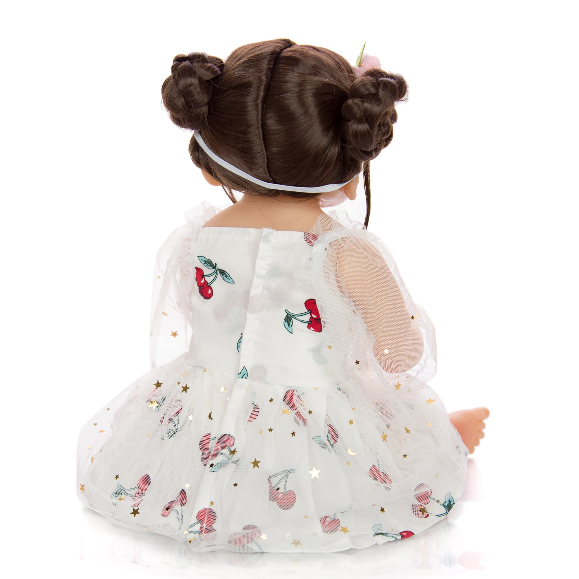 KEIUMI прекрасный Reborn Boneca силиконовые всего тела винил для маленьких девочек кукла