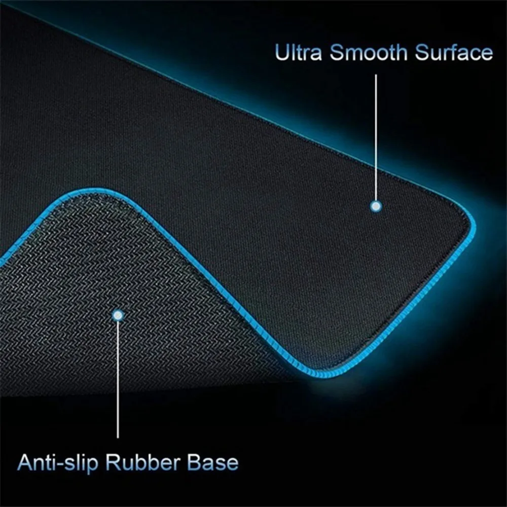 Светодиодный коврик для мыши игровой большой RGB компьютерный игровая клавиатура