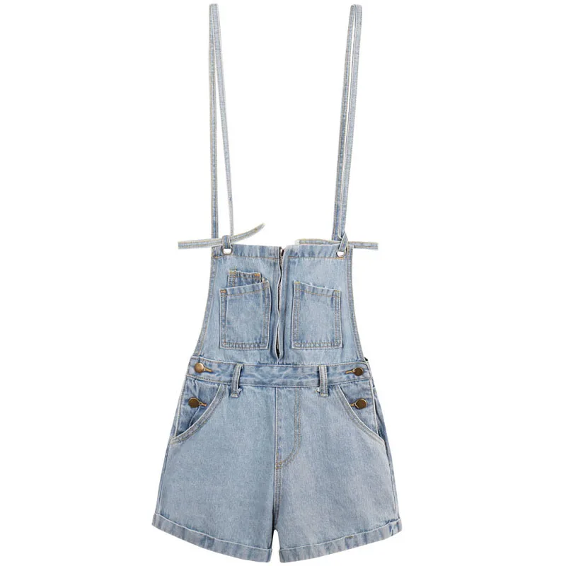 Женские джинсовые шорты с высокой талией синие тонкие Универсальные на