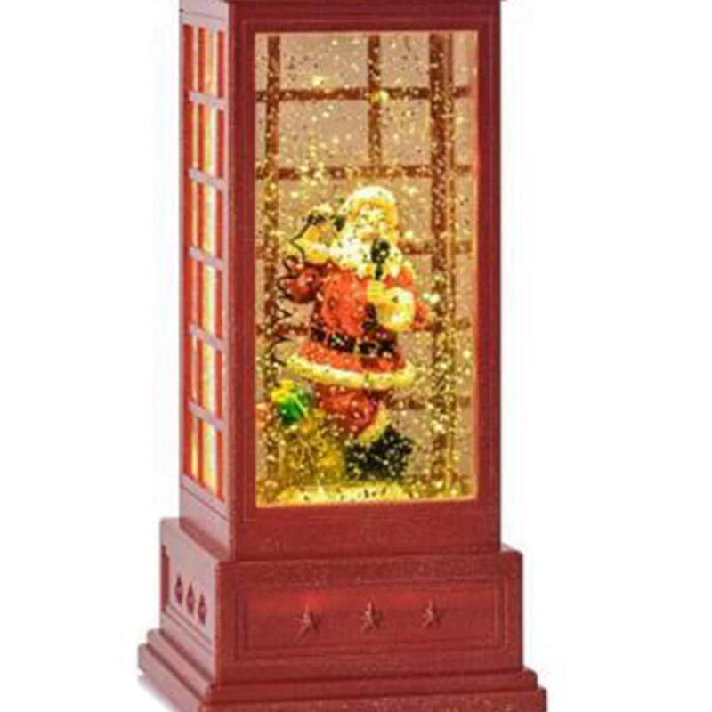 Освещенный Снежный шар Рождественский фонарь-музыкальный сверкающий водный