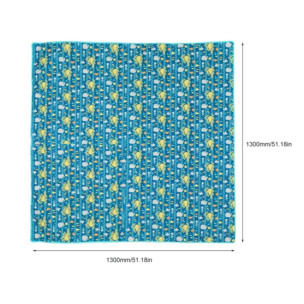 

Children's Non Slip Seat Cushion Game Mat Waterproof Table Mat 130*130cm Protective Floor Baby Paint Splash Pad
