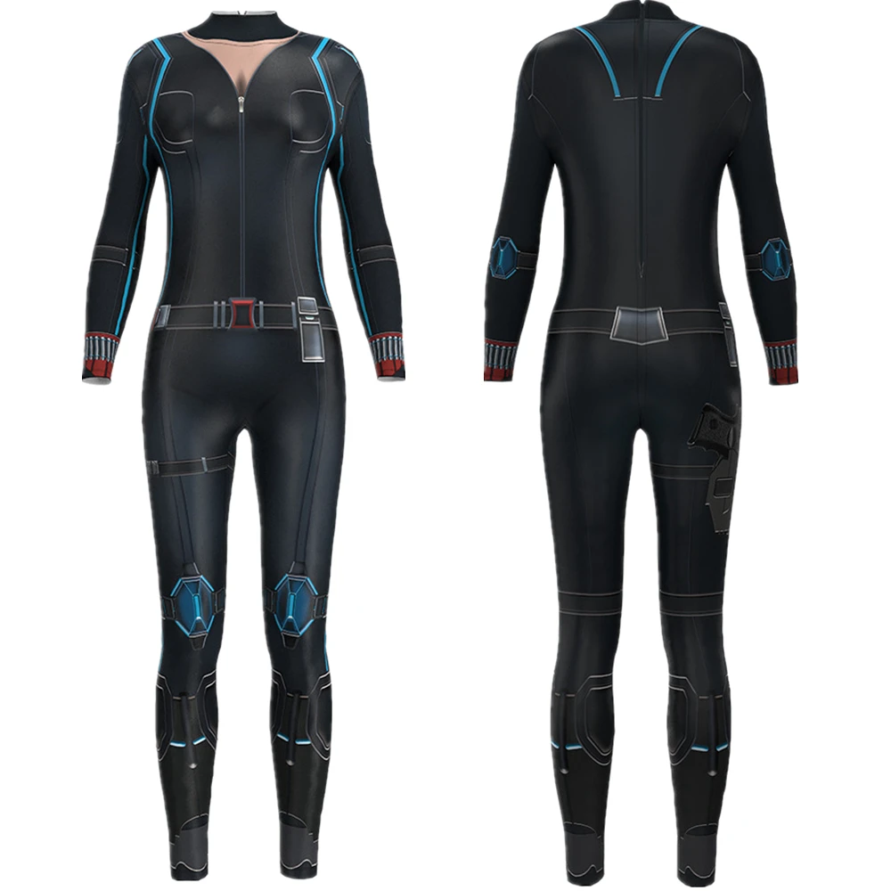 Комбинезон с супергероями из фильма Черная Вдова Костюм Кошки сексуальные