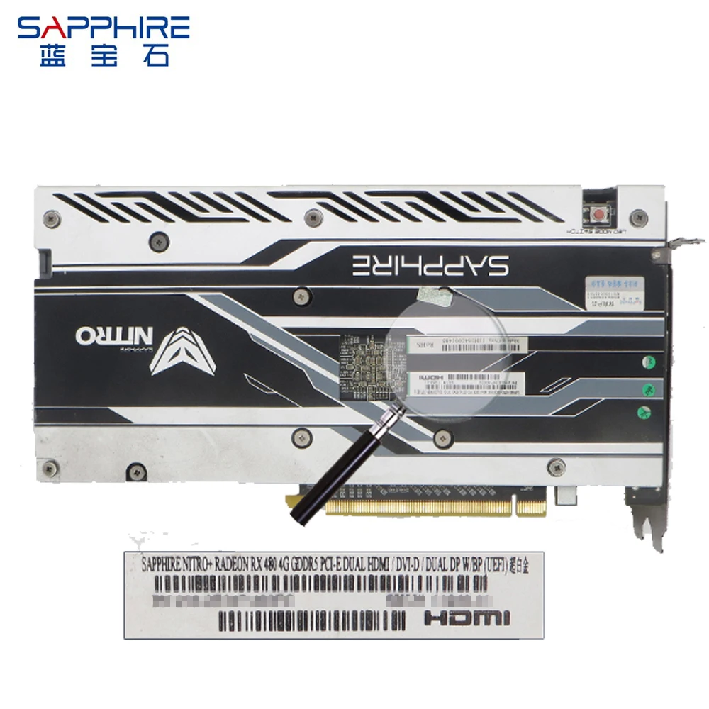 Видеокарты SAPPHIRE Radeon AMD RX480 8 Гб видеокарта AMD Gaming PC видеокарта RX480 GPU 256bit 8 ГБ GDDR5 настольная игровая Карта Б/у
