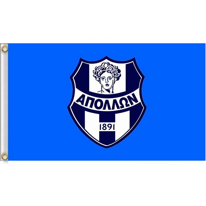 

Flag of Greece Apollon Smyrni F.C. 3ft*5ft (90*150cm) Size Christmas Decorations for Home Flag Banner Gifts