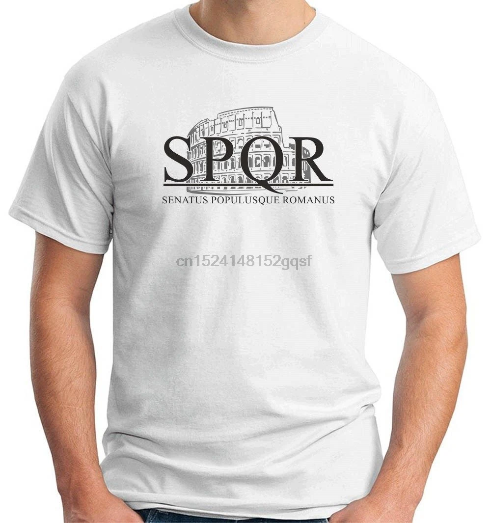 Модная мужская футболка s Летняя Повседневная Uomo T0685 Spqr Anfiteatro Flavio Colosseo Roma Antica