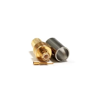1pc new mcx male plug rf coax connector crimp for rg58 rg142 lmr195 cable straight goldplated wholesale