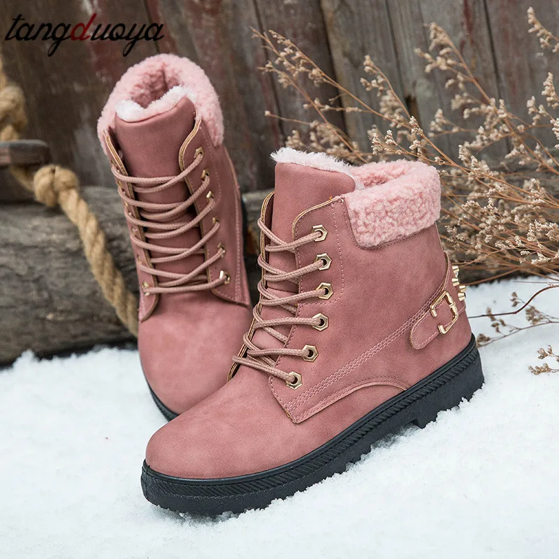 Зимние Ботинки martin женские ботильоны для женщин в стиле панк обувь на шнуровке с