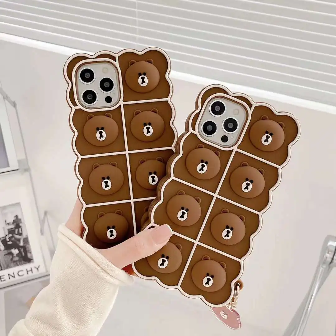 

Push It Relieve Stress Bubble Case for IPhone 12 11 Pro X XS MAX 6 6S 7 8 Plus Soft Silicone Phone Cover Protective Shell Cute
