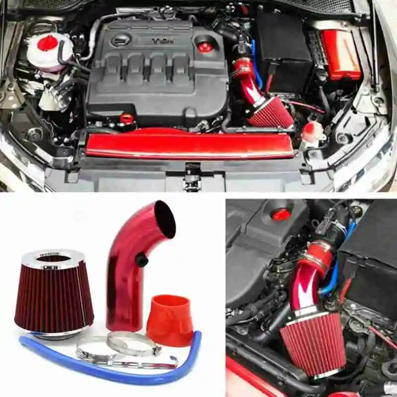 

76mm 3inch Cold Air Intake Filter Induction Kit Pipe 4 Car Choose Accessories Flow Can System Color Hose Power U0X0