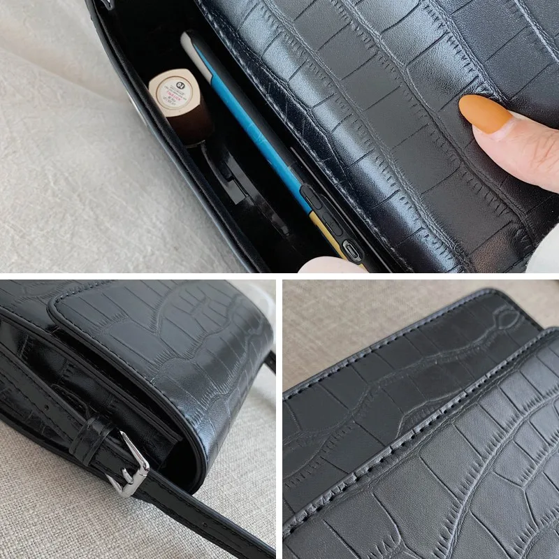 

Women's Designer Luxury Handbag Fashion High quality PU Leather Women Handbags Crocodile pattern Shoulder Messenger Bag for Girl
