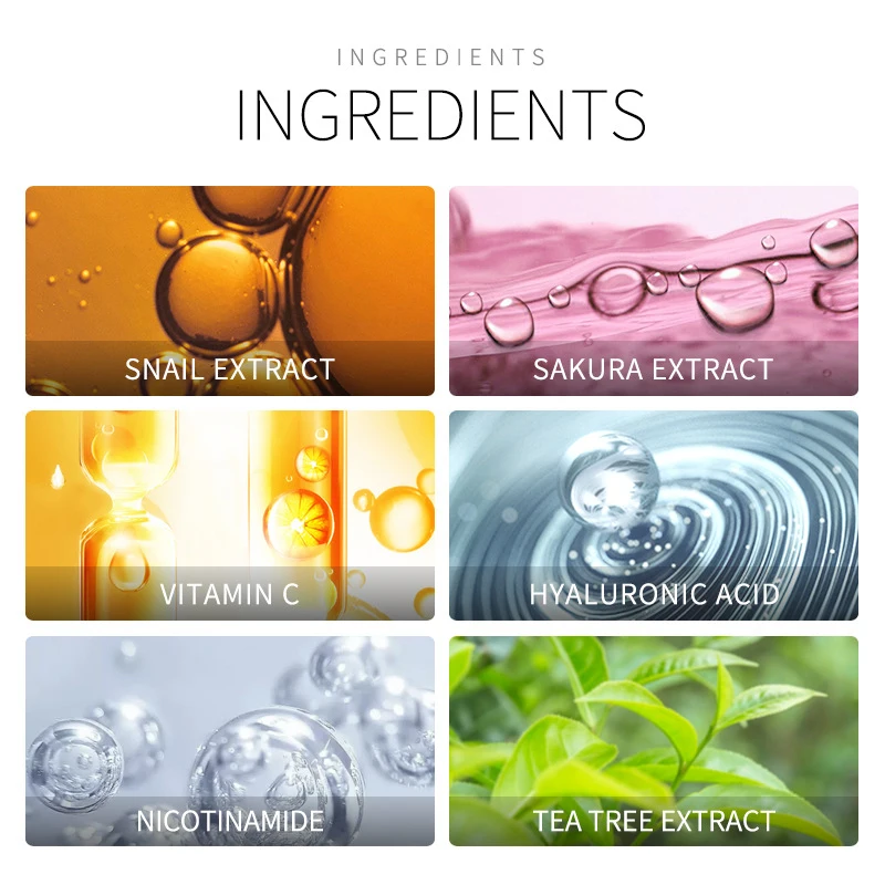 

Vitamin C Whitening Face Serum Hyaluronic Acid Moisturizing Brighten Acne Removal Anti-wrinkle Anti-Aging Liquid Travel