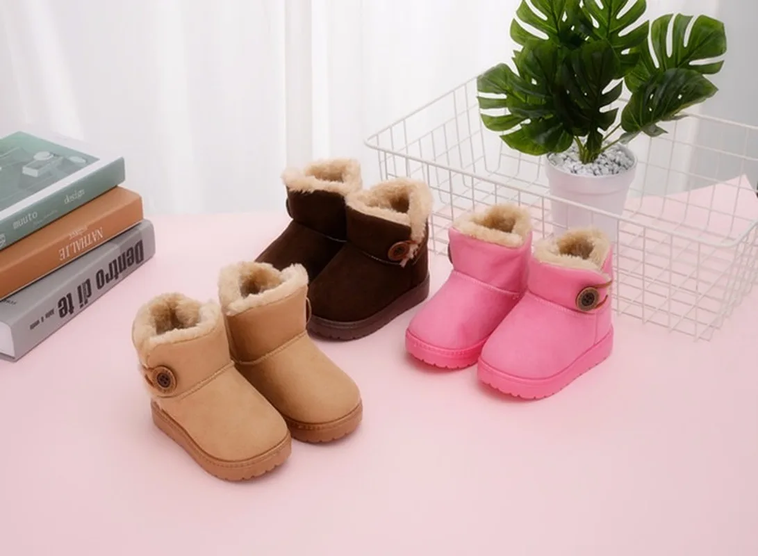 Новинка 2020 повседневные детские зимние ботинки с пряжкой для малышей