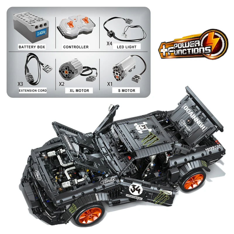 2019 Новый 1965 Mustang Hoonicorn гоночный автомобиль Ft высокотехнологичных 20102 MOC 22970