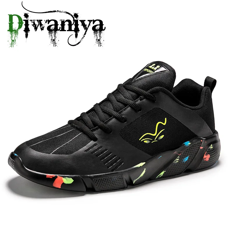 

Мужские кроссовки дышащие спортивная обувь для мужчин, молодежная трендовая спортивная обувь на шнуровке, кроссовки для бега на открытом в...